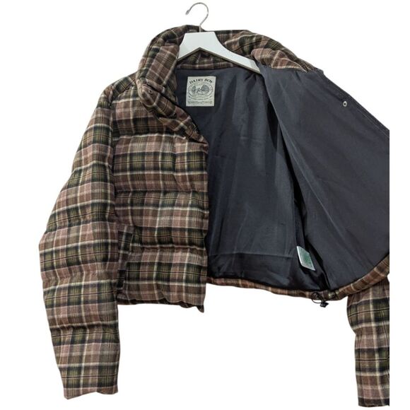 Dairy Boy Cedar Plaid Puffer Women's XL Brown/Green - Picture 8 of 11